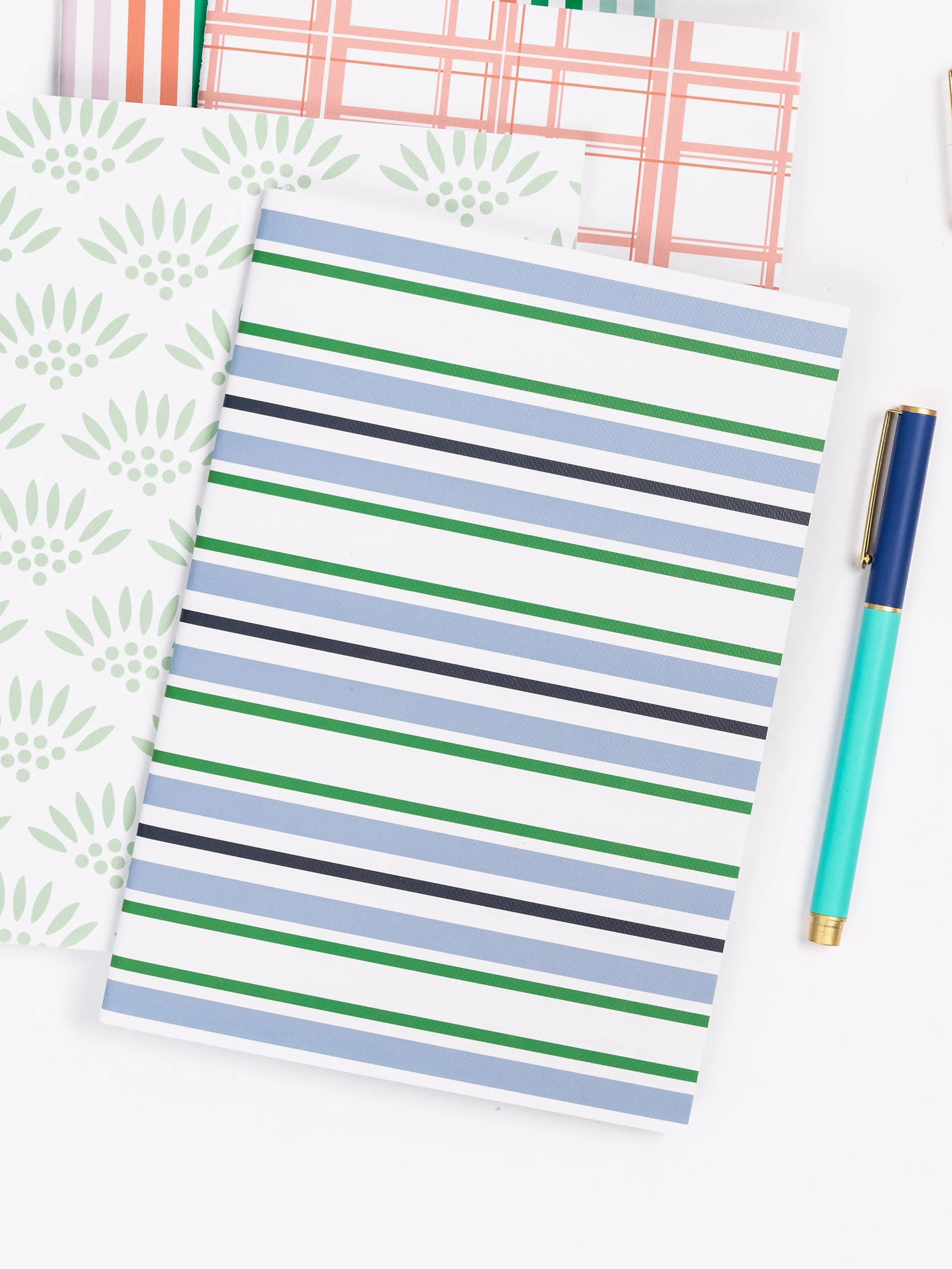 Medium Notebook | Varsity Blues Blue & Green