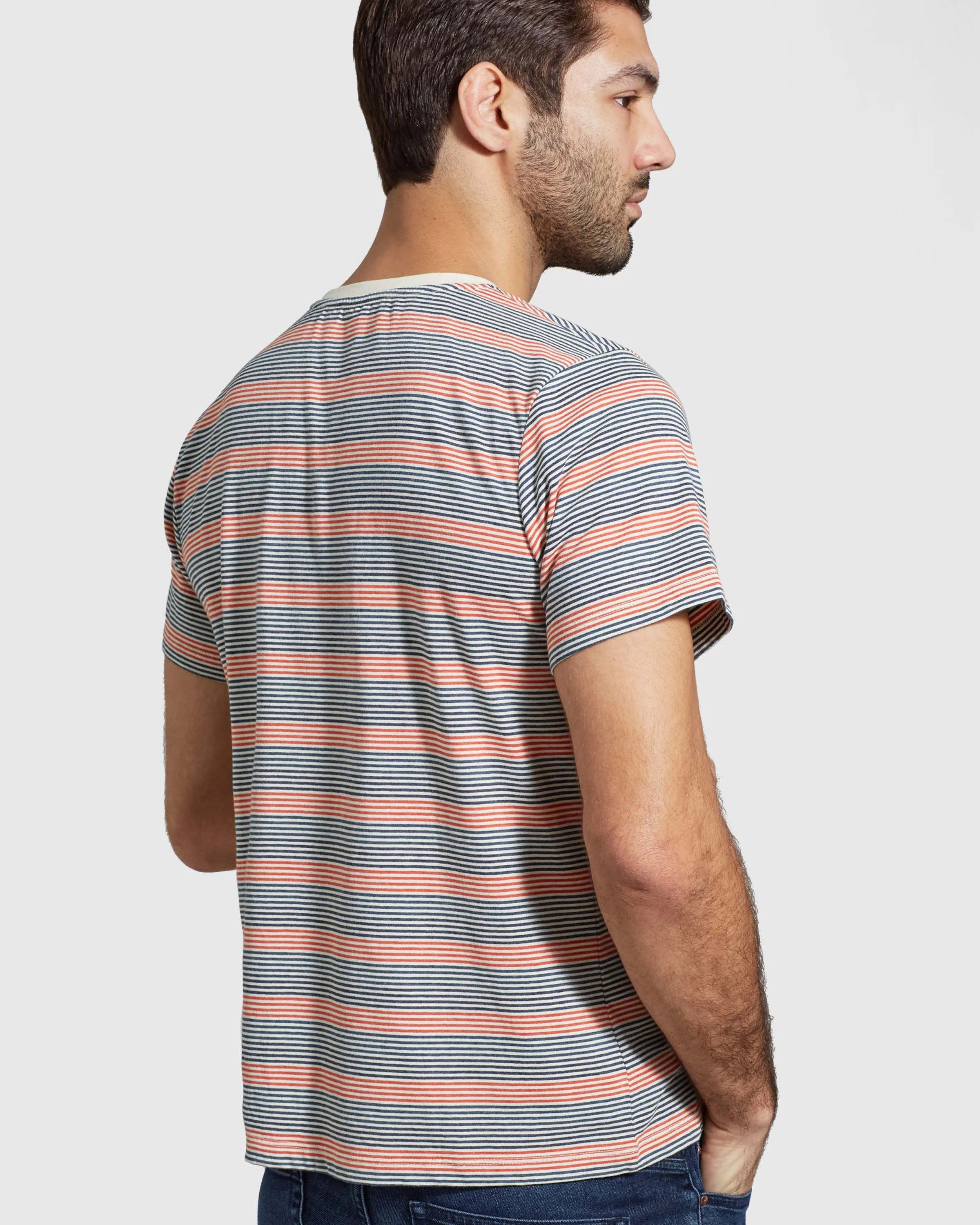 Men's EcoKnit Striped Pocket Tee