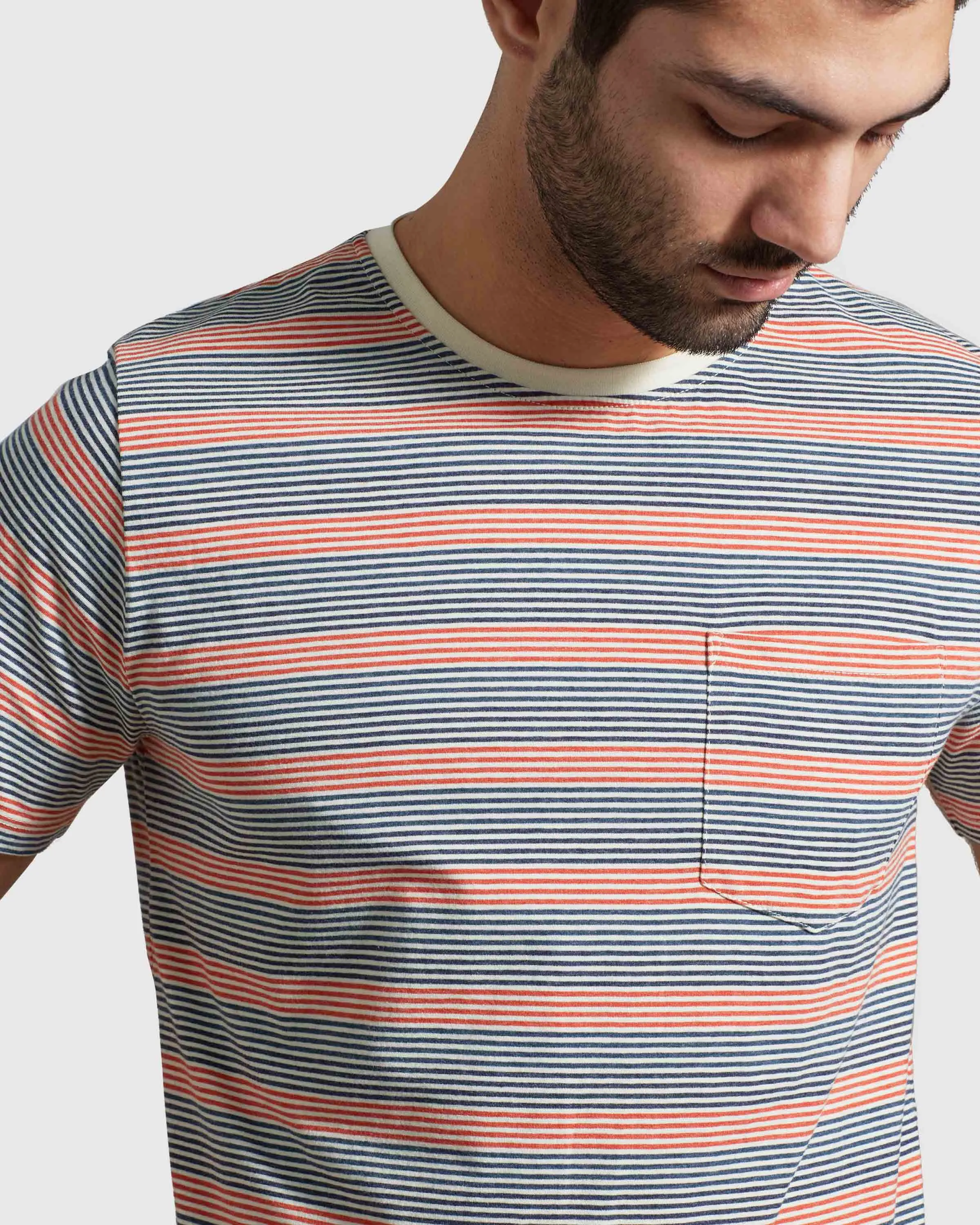 Men's EcoKnit Striped Pocket Tee