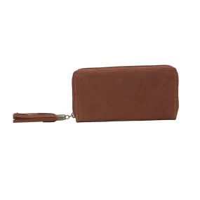 Myra Bag Leather Swan Wallet - 7.75" x 4", Matte Finish, Professional Elegance