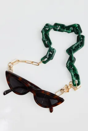 Naomi Sunglasses Chain, Green