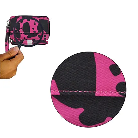 Neon Cow Hot Pink NGIL Canvas All in One Wallet