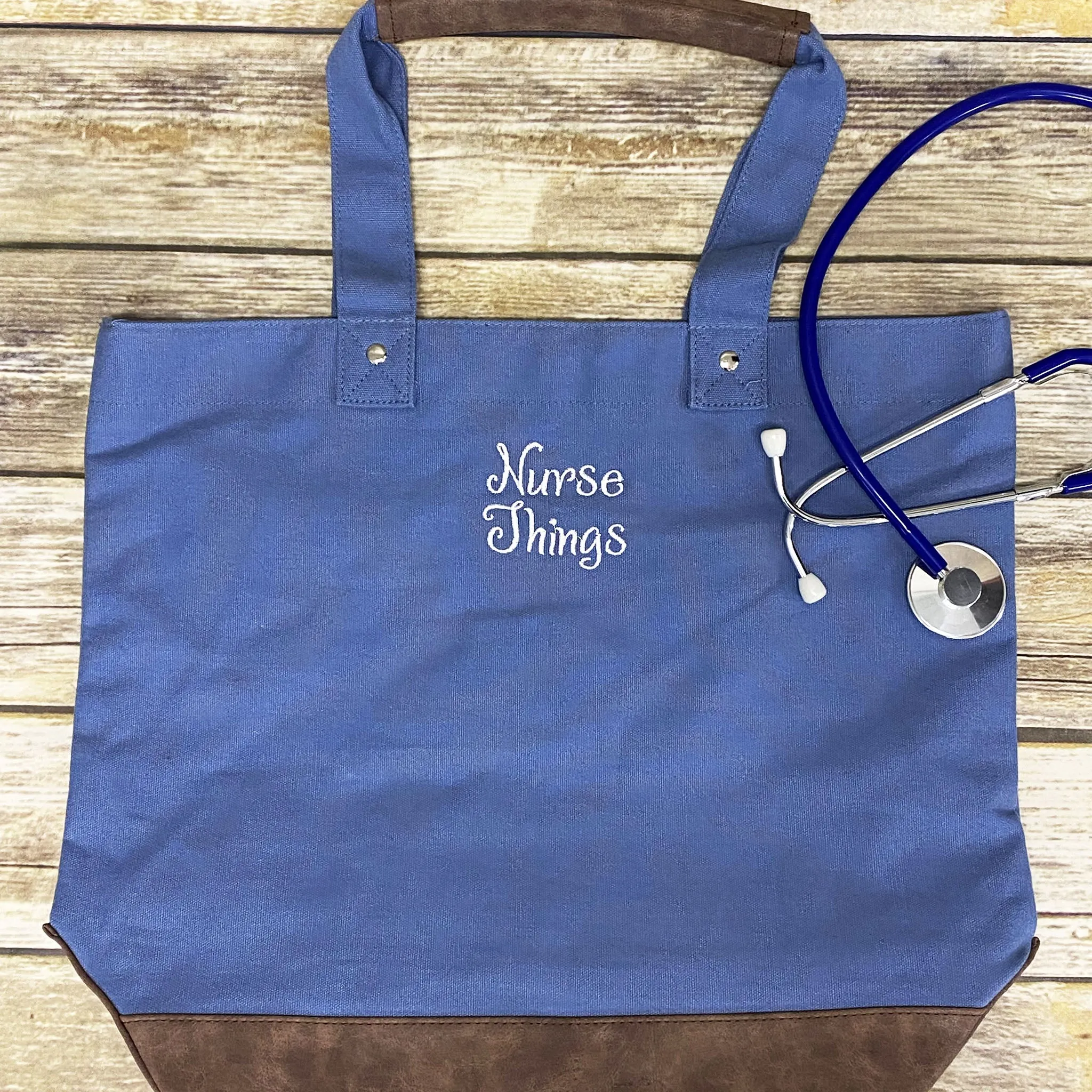 Nurse Things Embroidered Canvas Tote Bag