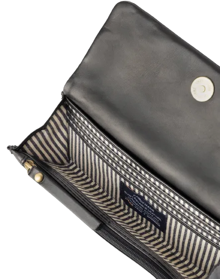 O My Bag - Pau's Pouch Black Woven Classic Leather