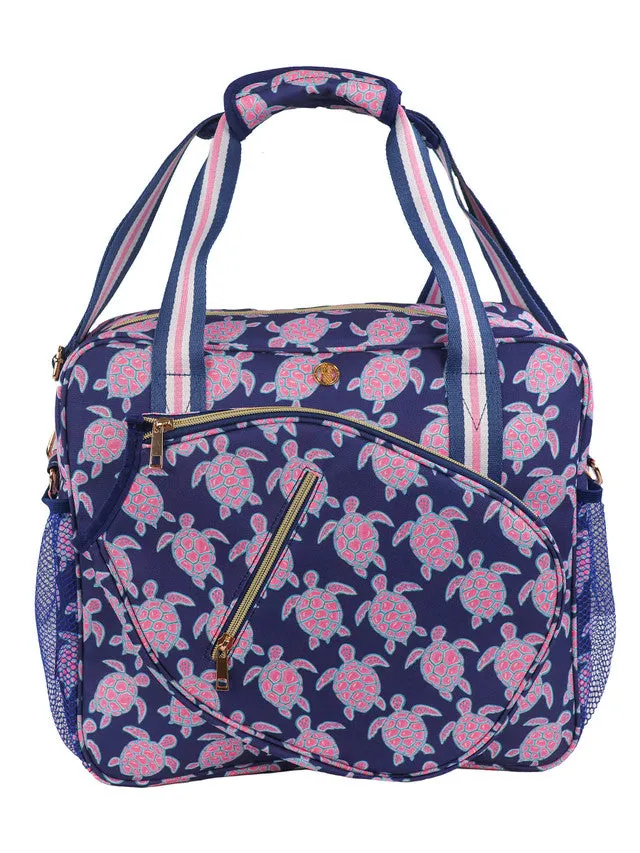 Pickleball Bag in Navy Turtles