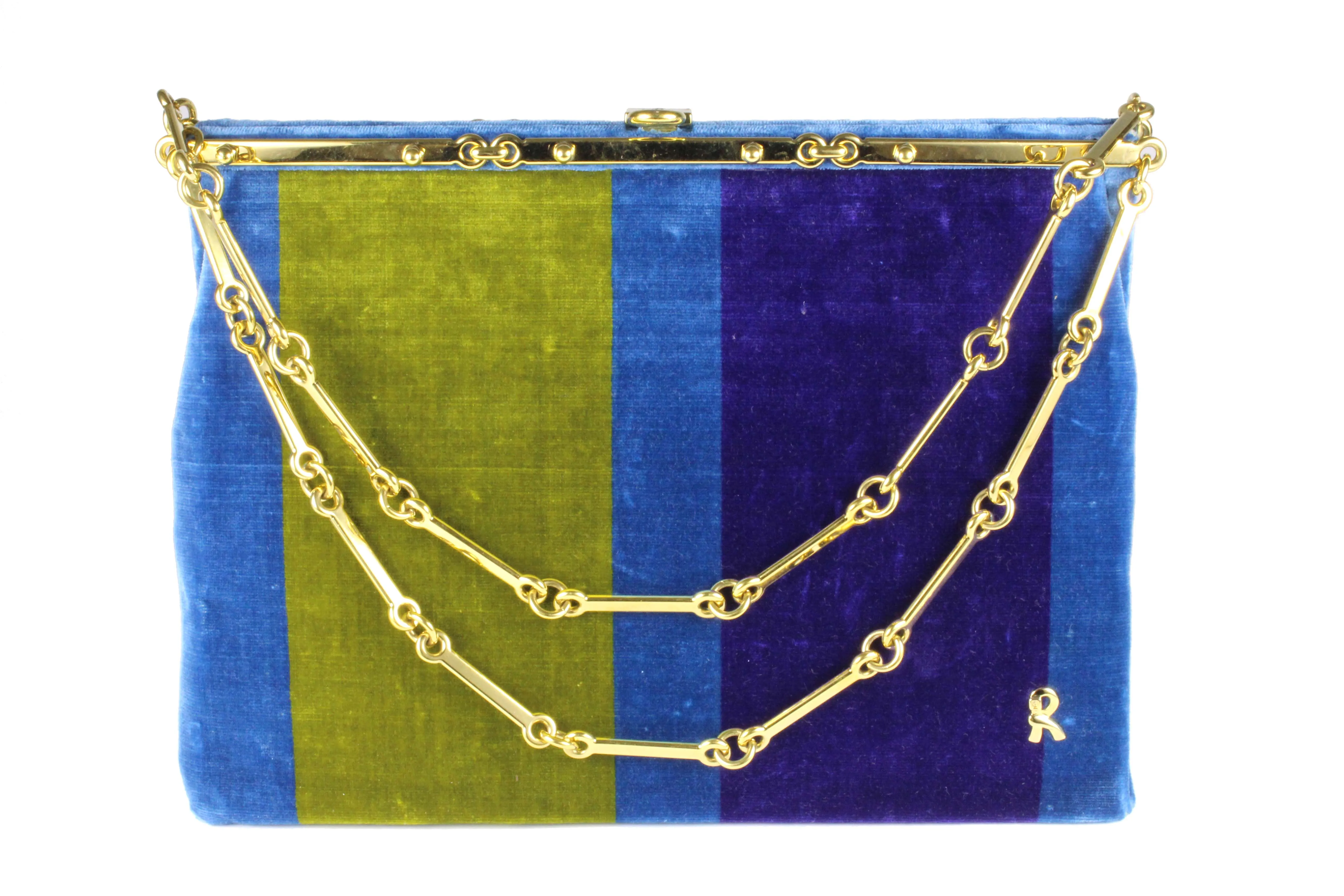 ROBERTA DI CAMERINO velvet frame handbag