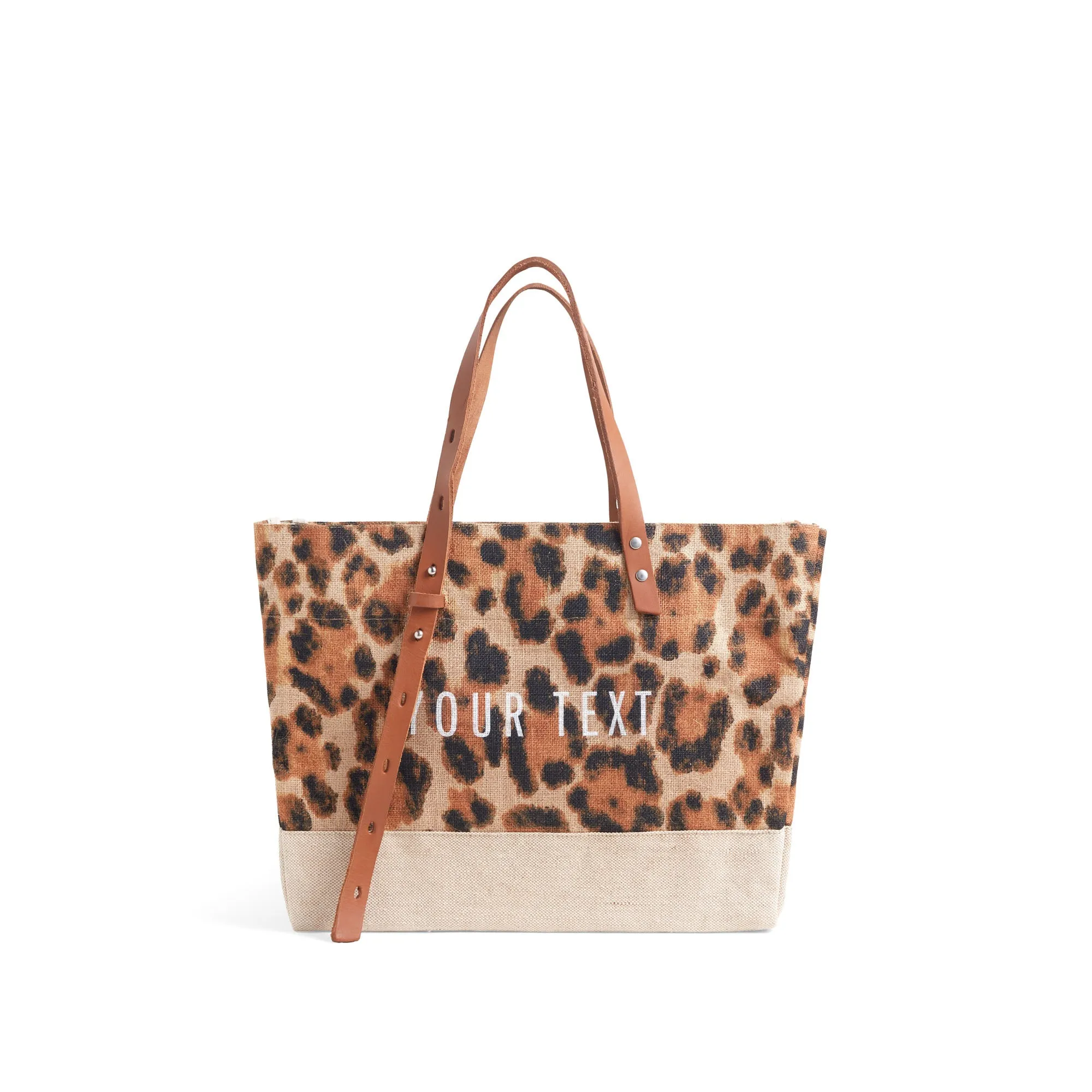 Shoulder Market Bag in Cheetah Print