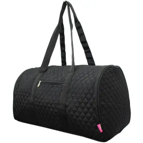 Solid Black NGIL Quilted Large Duffle Bag