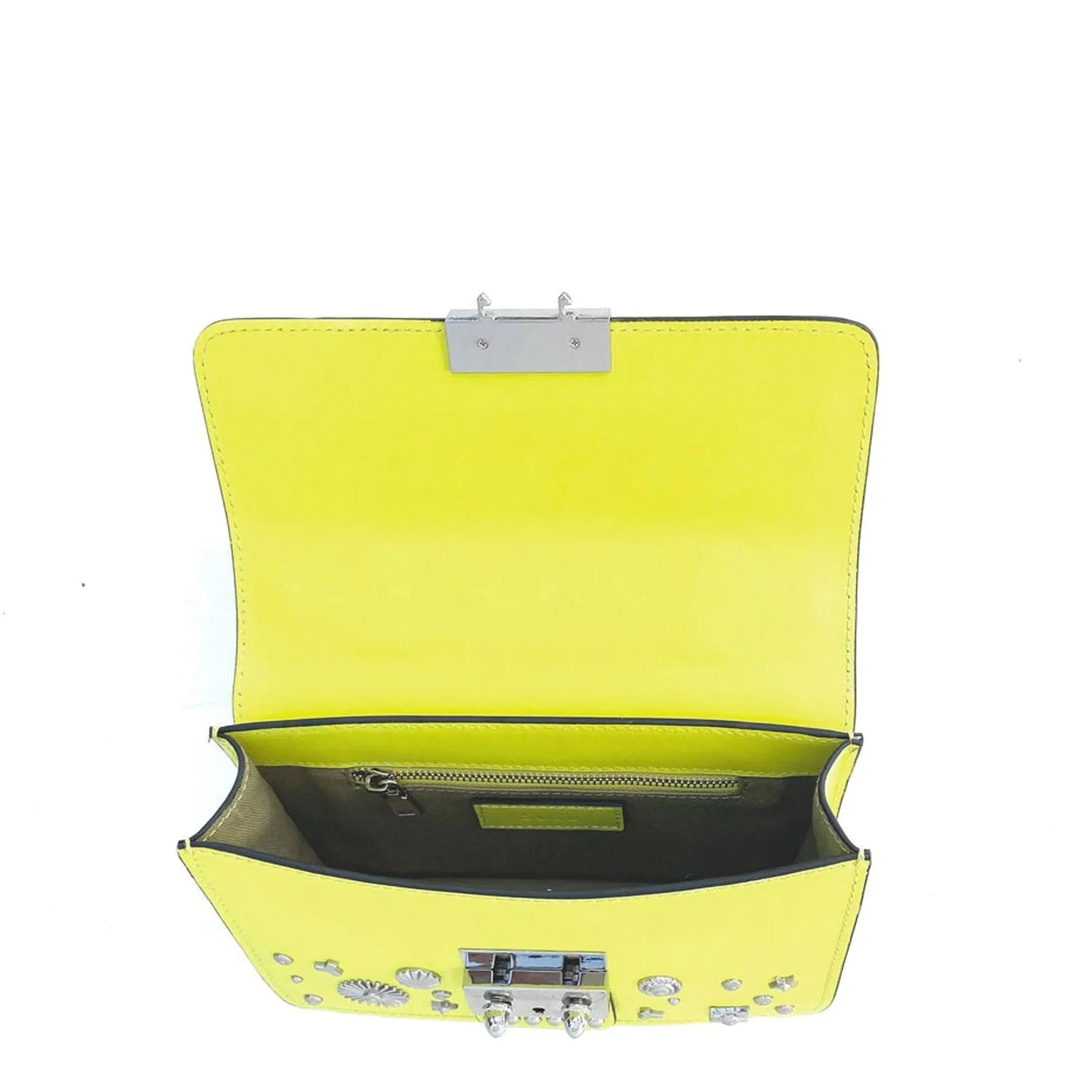 The Hollywood Small Leather Bag Bright Yellow