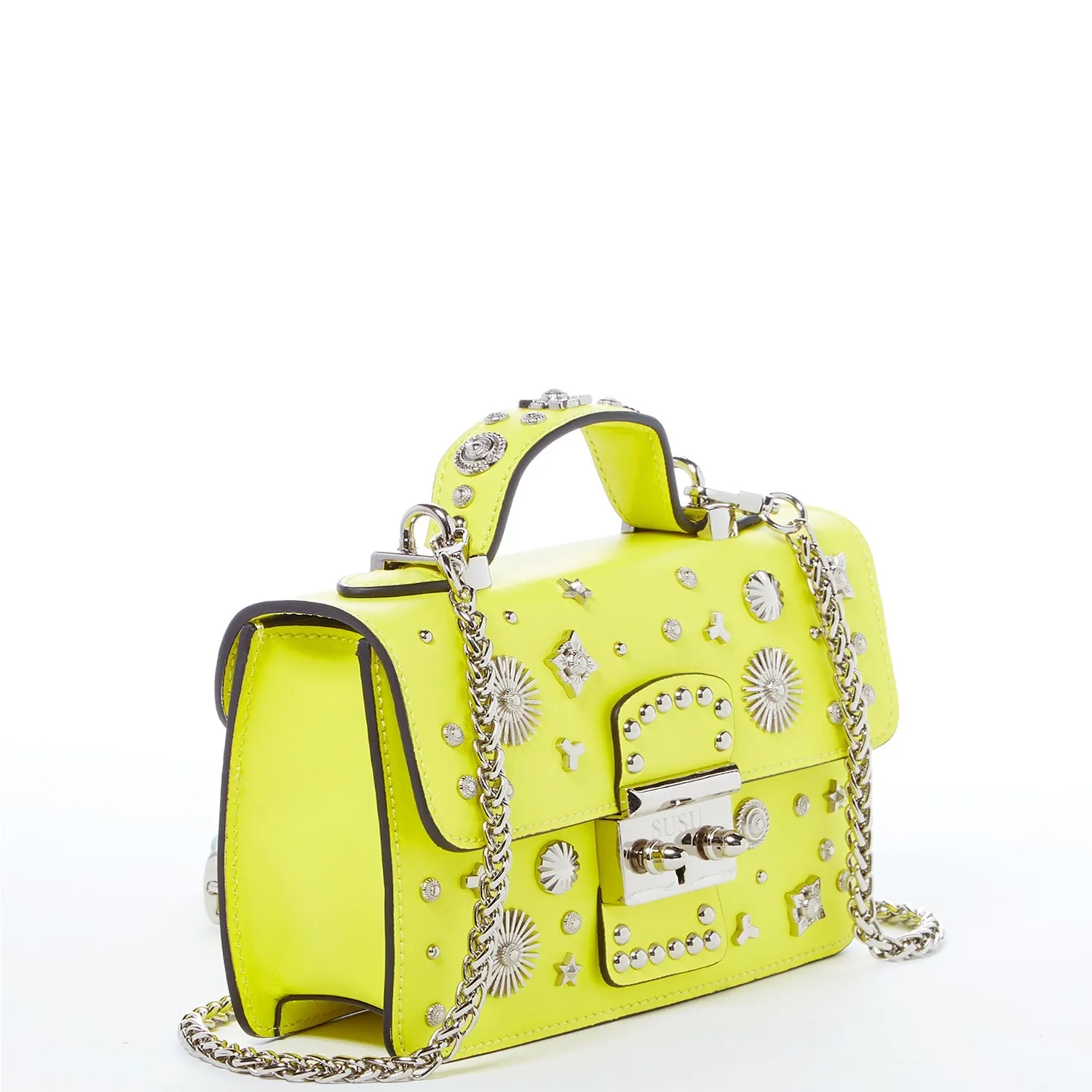 The Hollywood Small Leather Bag Bright Yellow