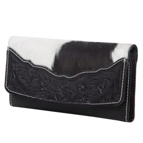 Tooled Leather & Cowhide Wallet