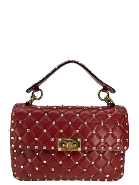 Valentino Nappa Medium Rockstud Spike Shoulder Bag