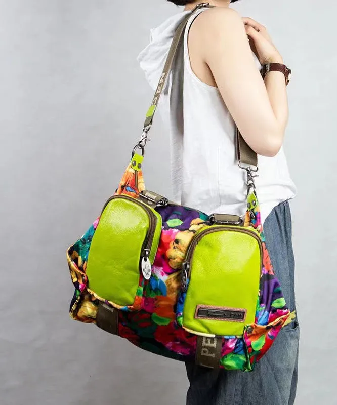 Versatile Casual Oversized Printed Patchwork Crossbody Bag ZX1041