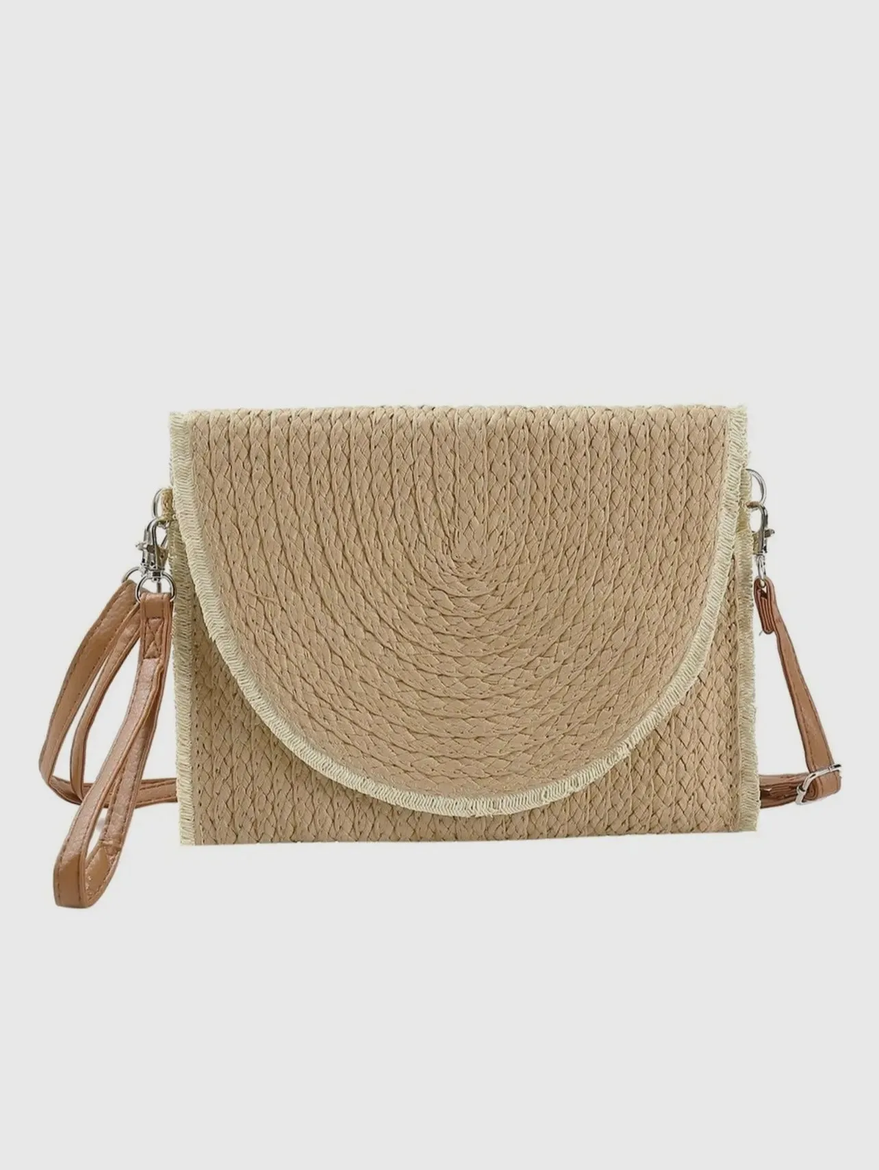 Vivian Stitch Straw Crossbody