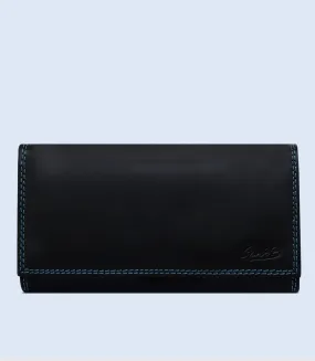 WB2219-BLACK/TEAL-Women Wallet