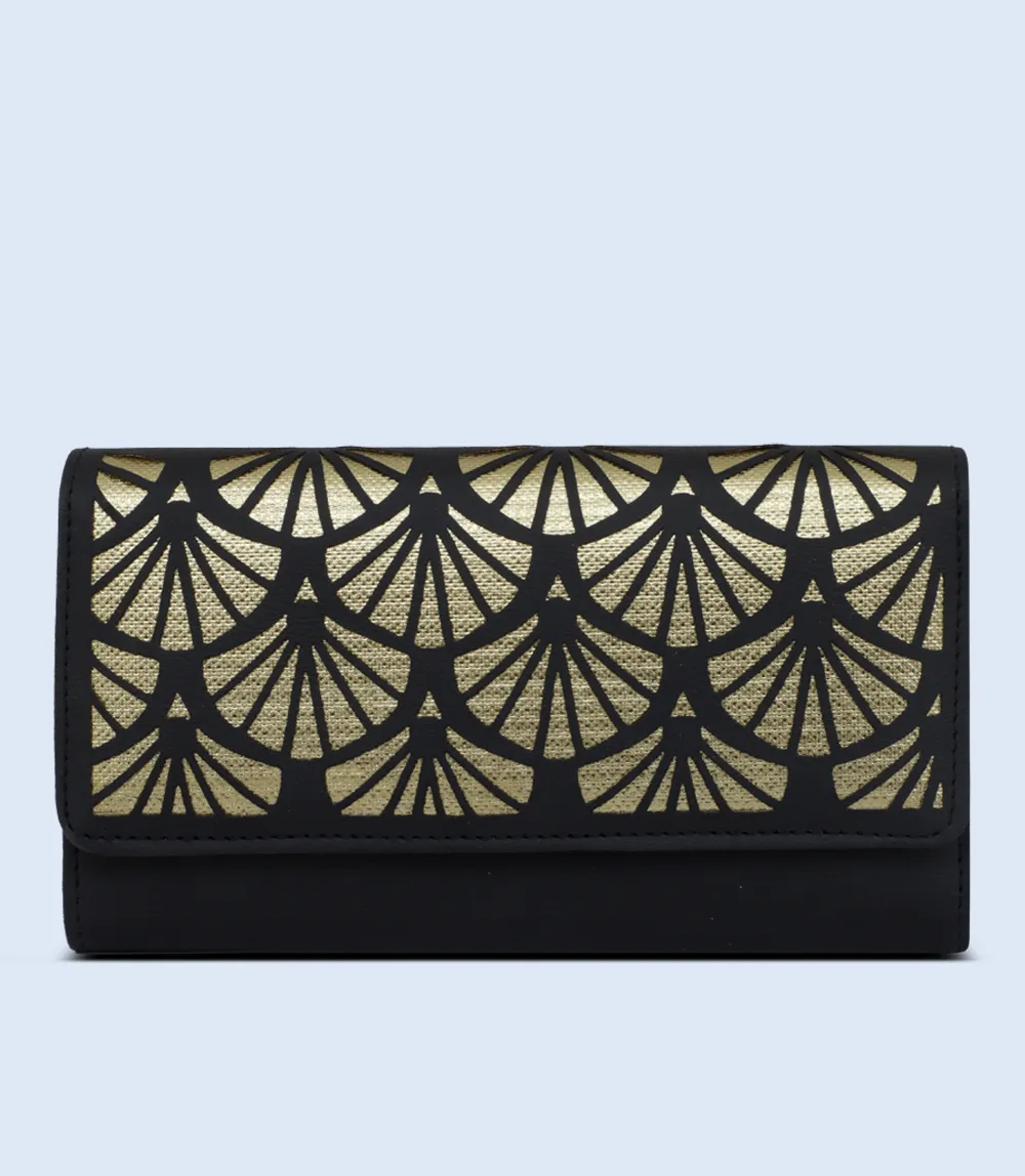 WB2510-BLACK/GOLD-Women Wallet