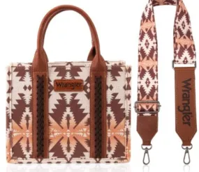 Wrangler Southwestern Print Small Crossbody/Tote Light Coffee